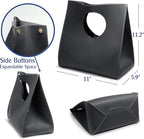 BOBXES Vintage Minimalist Soft PU Leather Small Tote Clutch Women Handbag