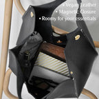 BOBXES Vintage Minimalist Soft PU Leather Small Tote Clutch Women Handbag