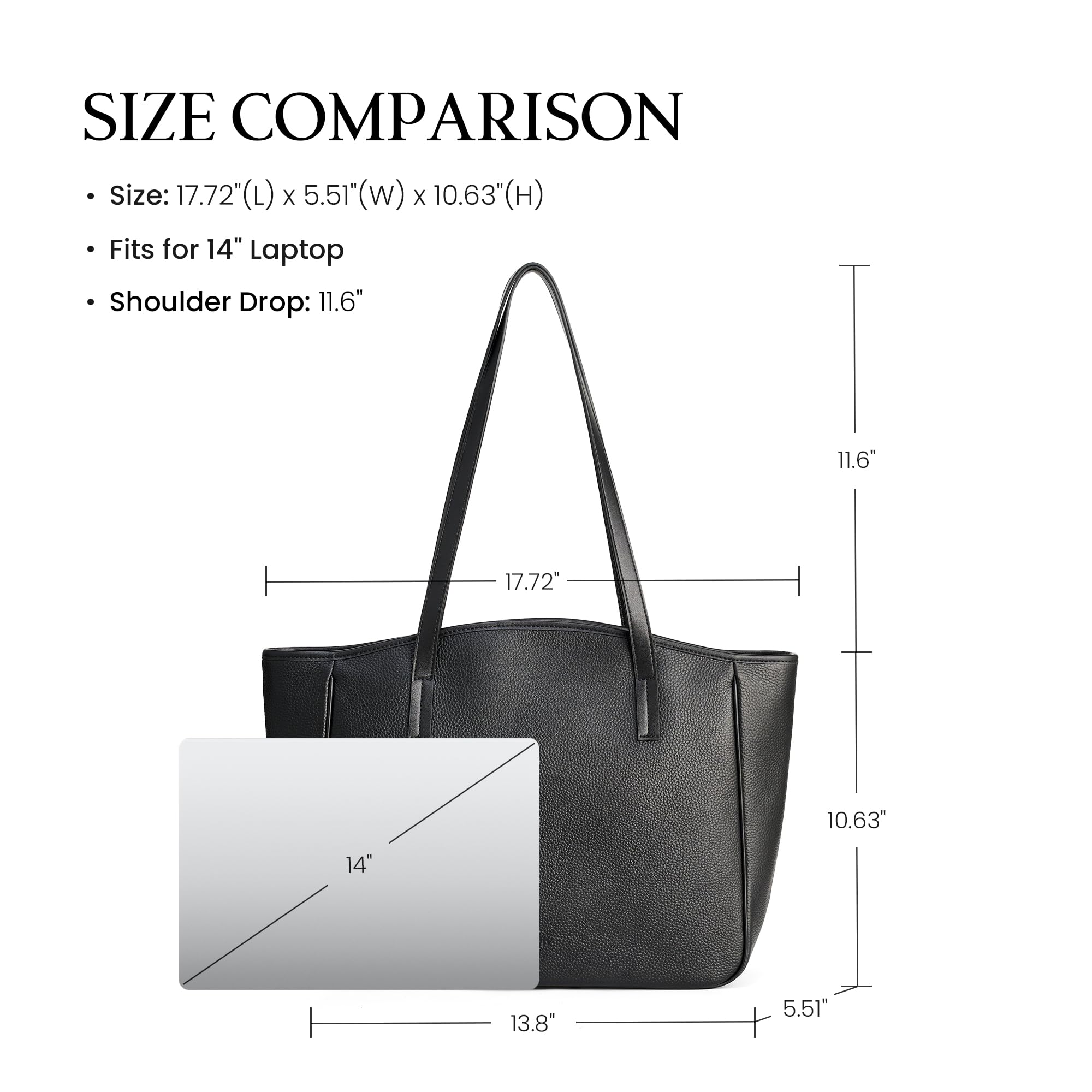 BOBXES Genuine Leather Tote Zipper Handbags For Women