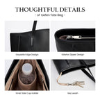 BOBXES Genuine Leather Tote Zipper Handbags For Women