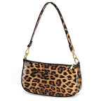 BOBXES 90s Leopard Glossy Patent Vegan Leather Women Crossbody Clutch Purse