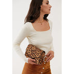 BOBXES Women Leopard Print Envelope Evening Clutch Chain Shoulder Bag