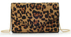 BOBXES Women Leopard Print Envelope Evening Clutch Chain Shoulder Bag
