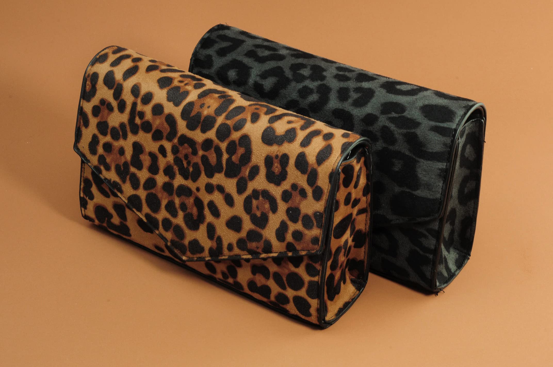 BOBXES Women Leopard Print Envelope Evening Clutch Chain Shoulder Bag
