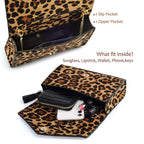 BOBXES Women Leopard Print Envelope Evening Clutch Chain Shoulder Bag