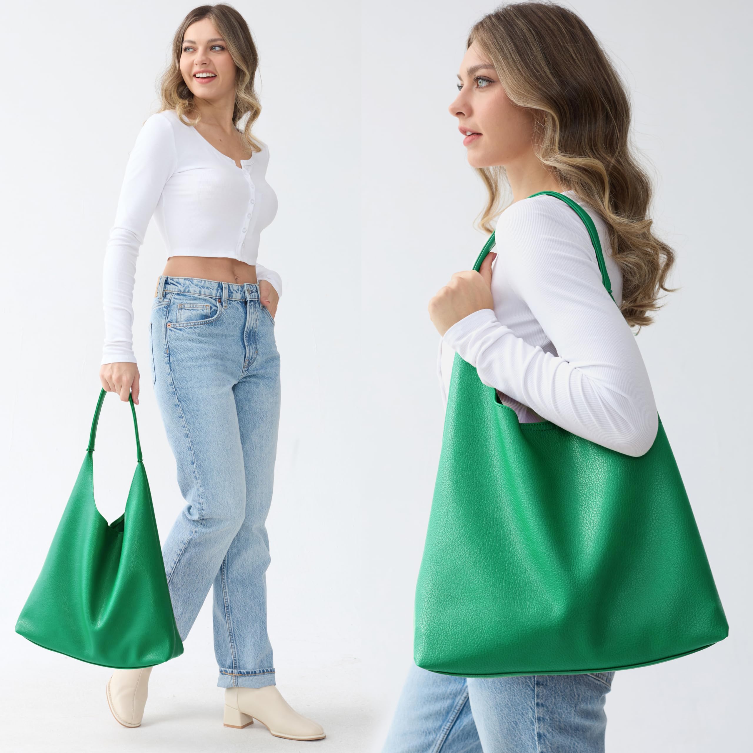 BOBXES Hobo Bags for Women Soft Vegan Leather Shoulder