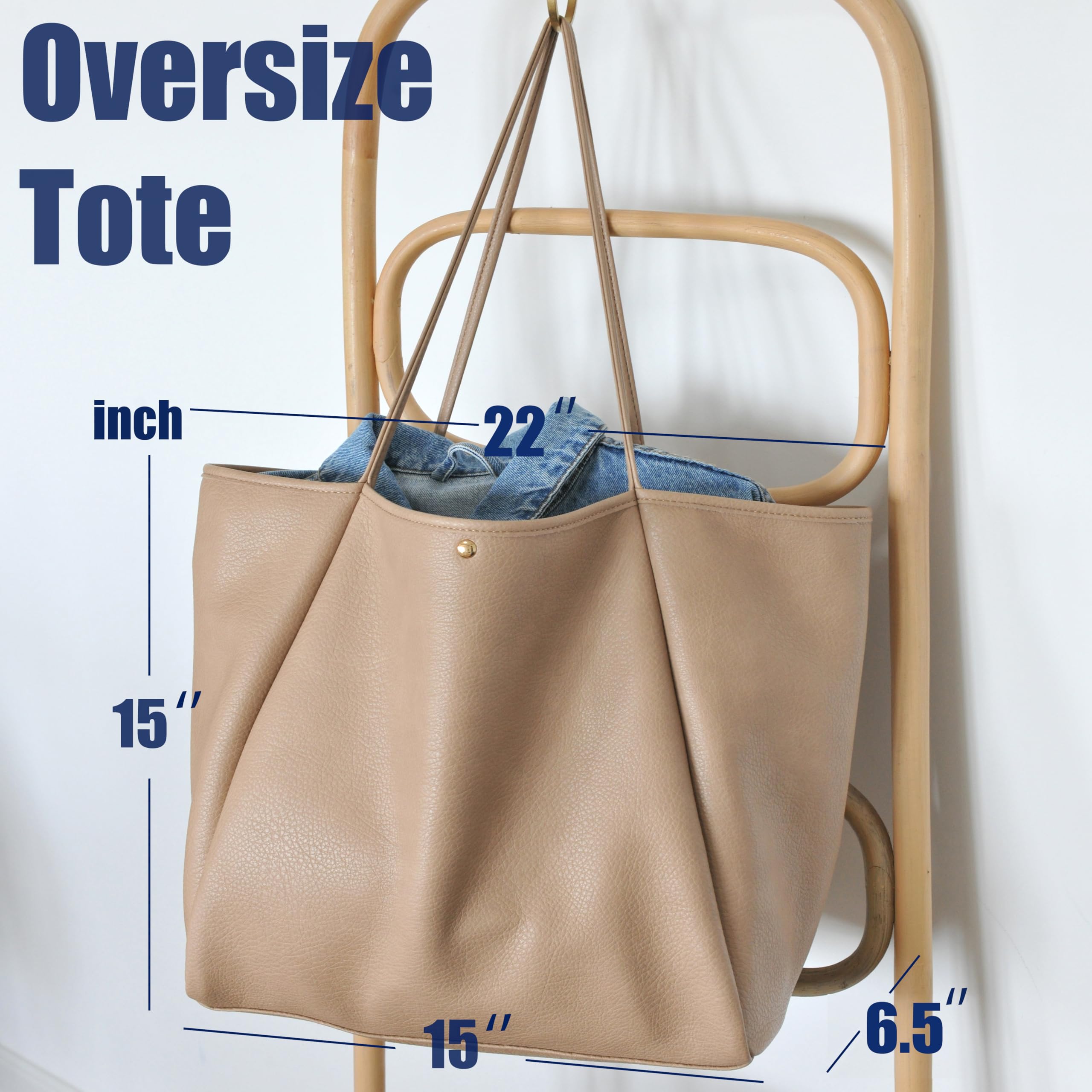 BOBXES Oversize Pu Leather Tote