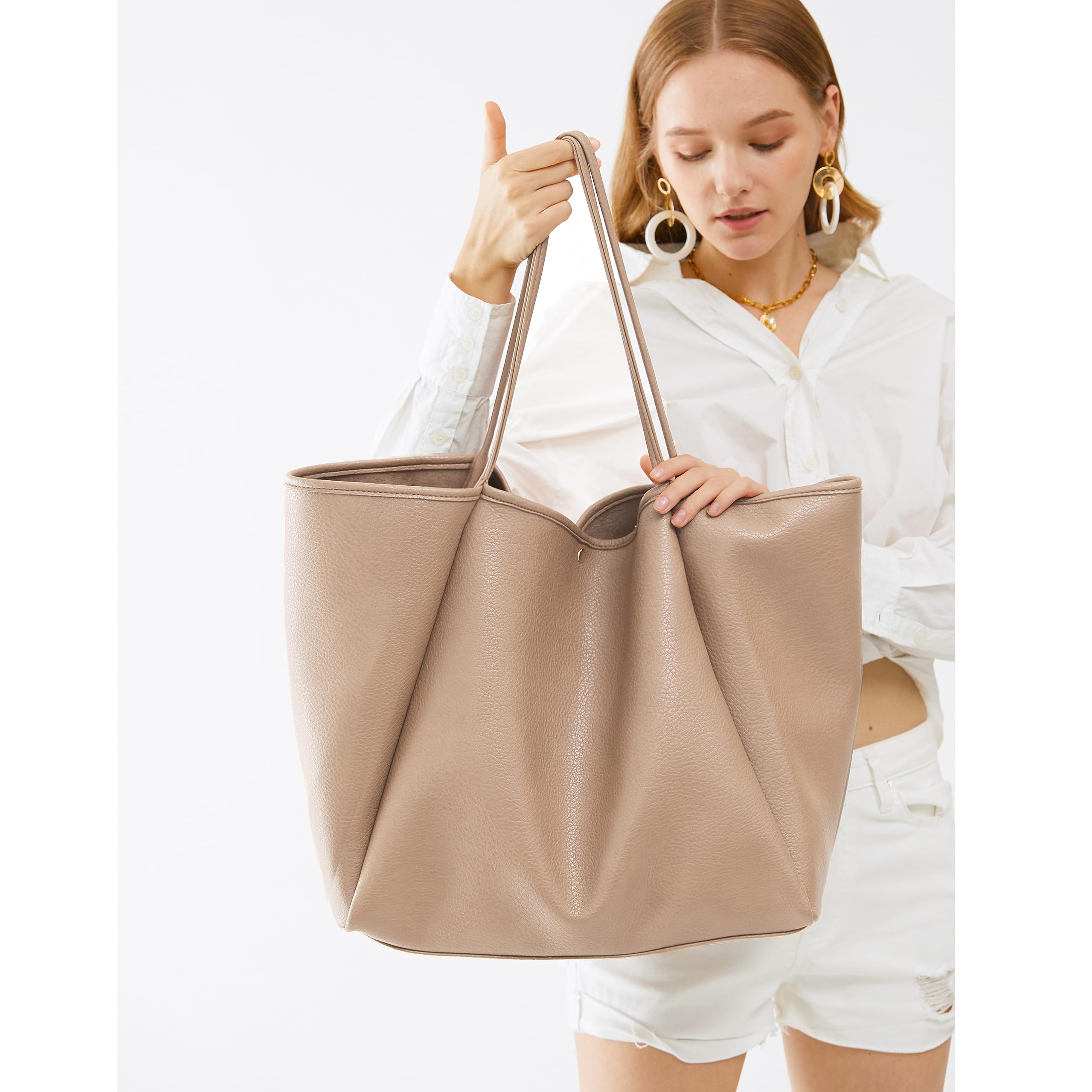 BOBXES Oversize Pu Leather Tote