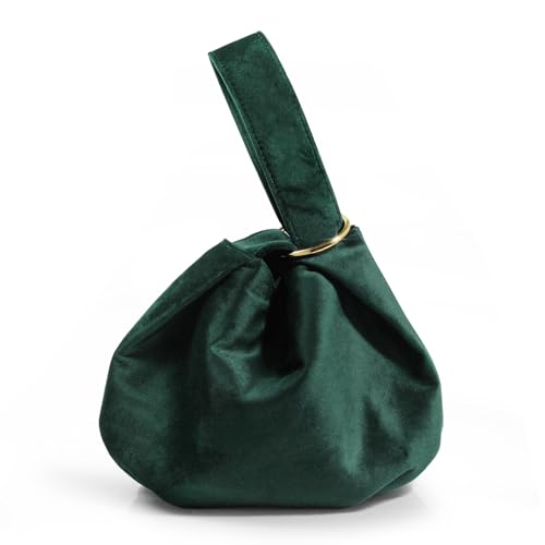 BOBXES Women Velvet Top Handle Clutch Wristlet Small Tote Purse Evening Handbag