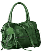 BOBXES Women's Large Vegan Leather City Tote, Zipper Hobo Handbag