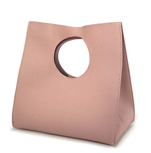 BOBXES Vintage Minimalist Soft PU Leather Small Tote Clutch Women Handbag