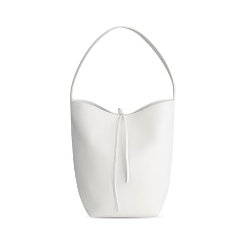 GBOBXES enuine Leather Bucket Bag for Women, Soft Pebbled Shoulder Bag