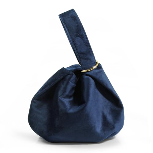 BOBXES Women Velvet Top Handle Clutch Wristlet Small Tote Purse Evening Handbag