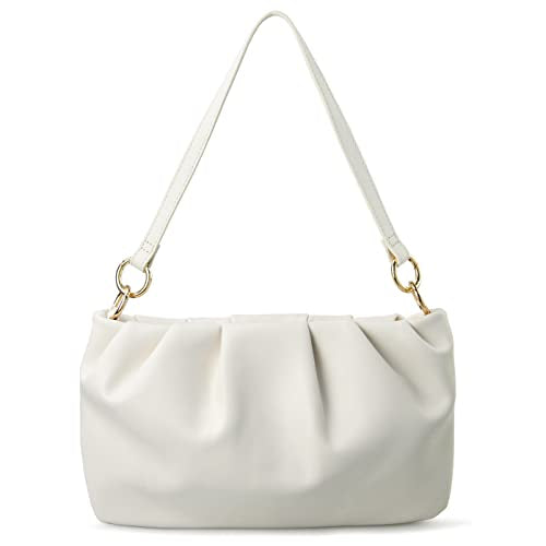 BOBXES Women Ruched Soft Vegan Leather Cloud Pouch Hobo Convertible Clutch Crossbody Bag