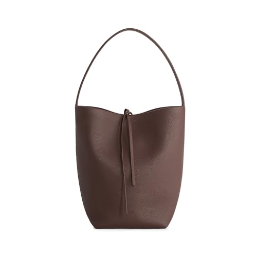GBOBXES enuine Leather Bucket Bag for Women, Soft Pebbled Shoulder Bag