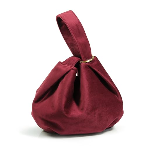 BOBXES Women Velvet Top Handle Clutch Wristlet Small Tote Purse Evening Handbag