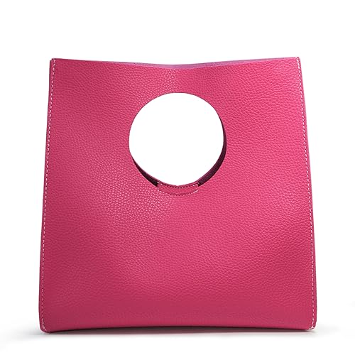 BOBXES Vintage Minimalist Soft PU Leather Small Tote Clutch Women Handbag