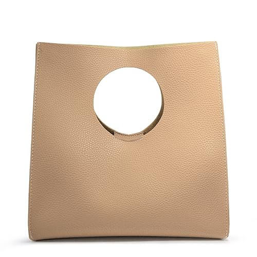 BOBXES Vintage Minimalist Soft PU Leather Small Tote Clutch Women Handbag